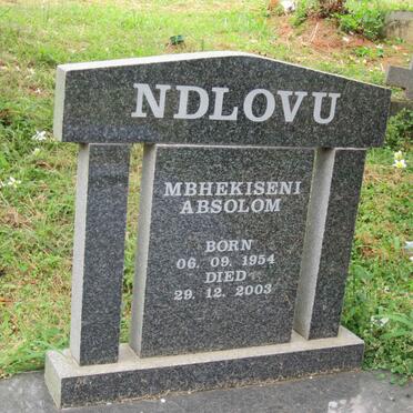 NDLOVU Mbhekiseni Absolom 1954-2003