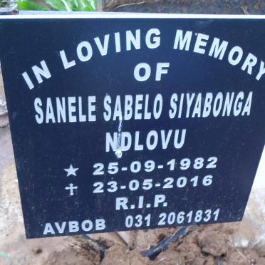 NDLOVU Sanele Sabelo Siyabonga 1982-2016 