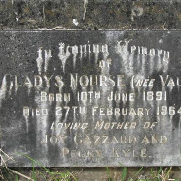 NOURSE Gladys nee VAUSE 1891-1964