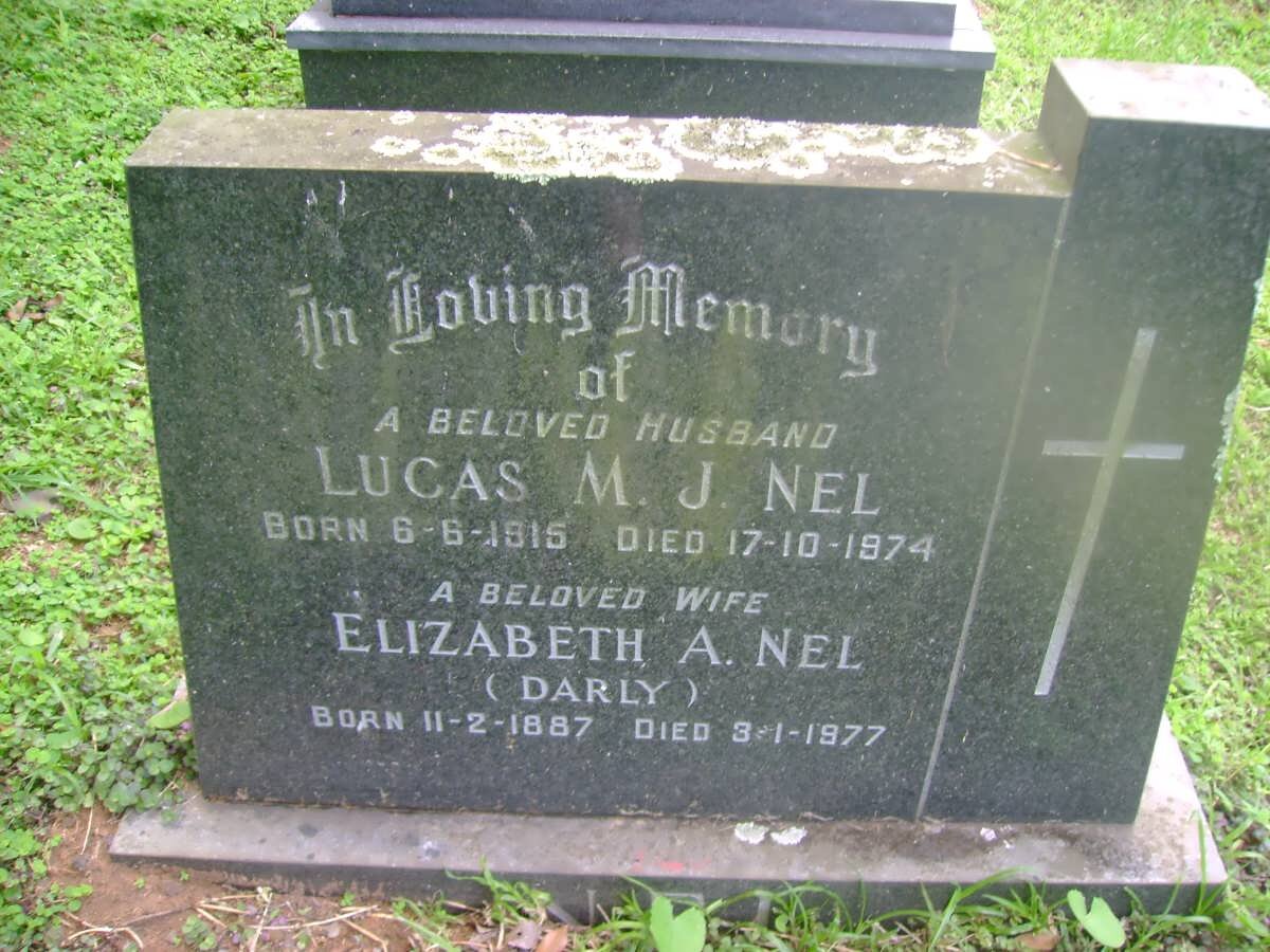 NEL Lucas M.J. 1915-1974 &amp; Elizabeth A. 1887-1977