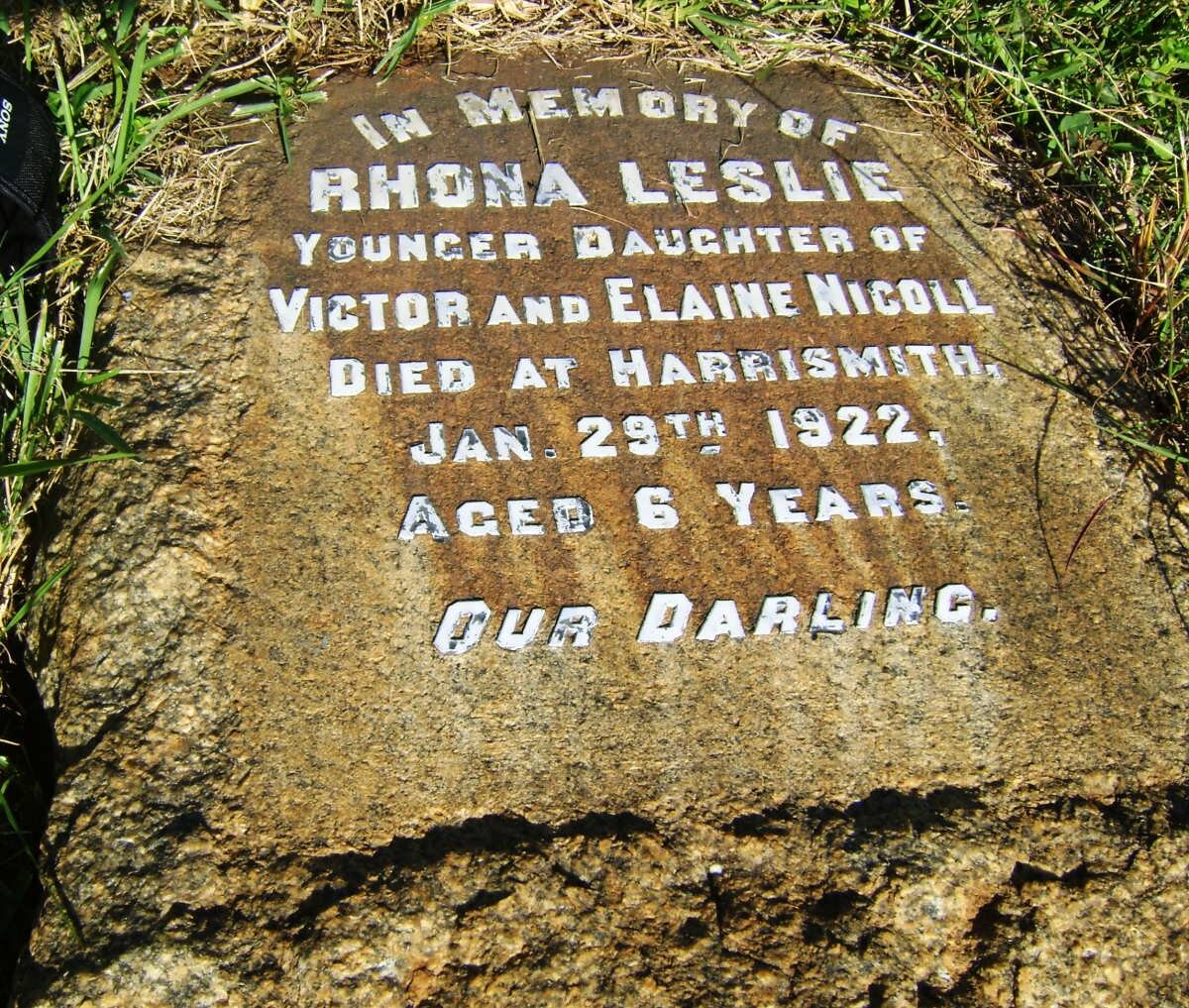 NICOLL Rhona Leslie -1922