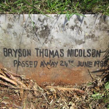 NICHOLSON Bryson Thomas -1985