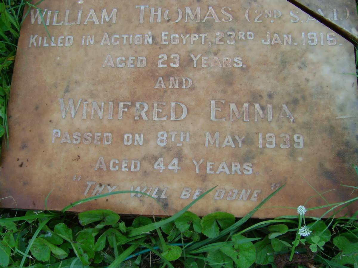 NURSE William Thomas -1919 &amp; Winifred Emma -1939