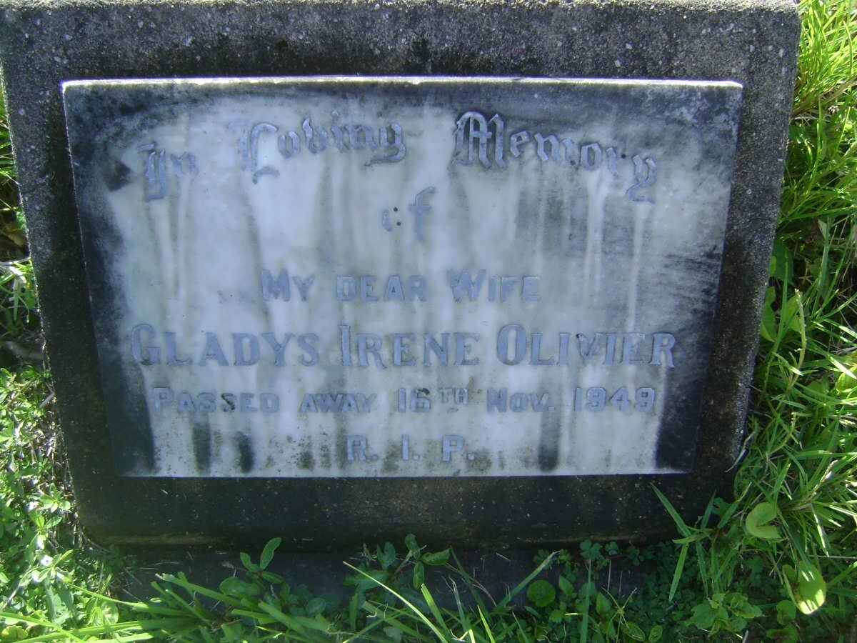 OLIVIER Gladys Irene -1949