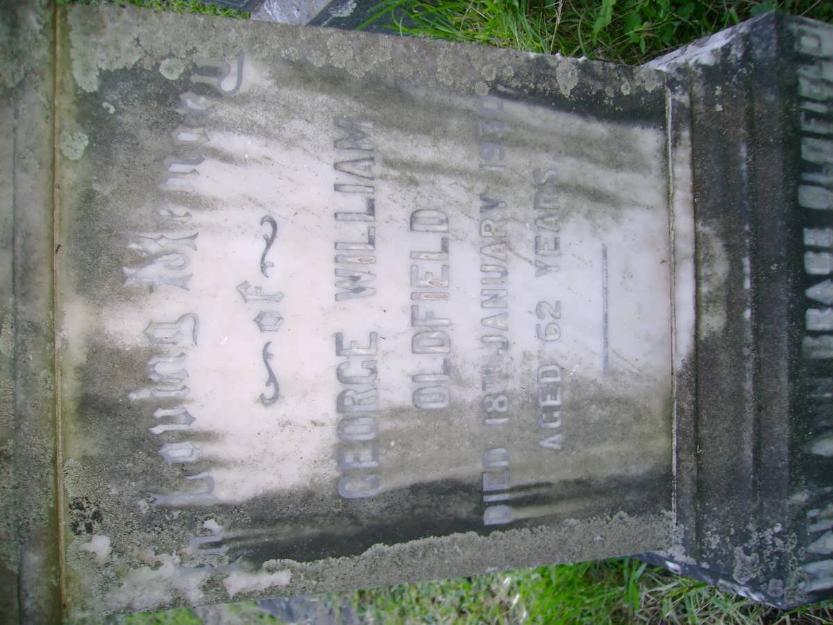 OLDFIELD George William -1930 &amp; Mary Ann Grace -1975