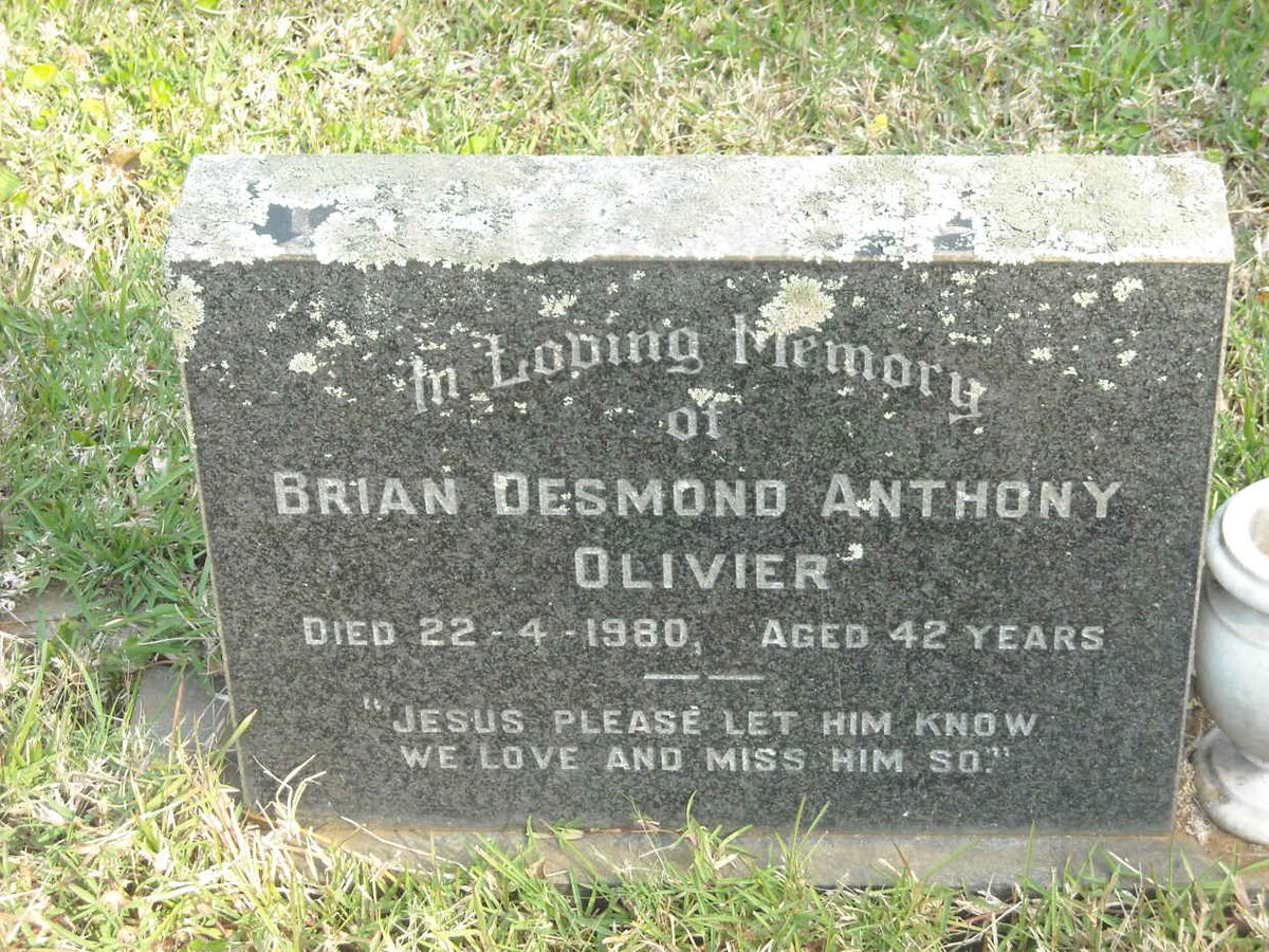 OLIVIER Brian Desmond Anthony -1980