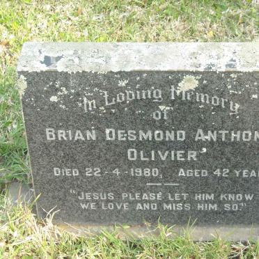 OLIVIER Brian Desmond Anthony -1980
