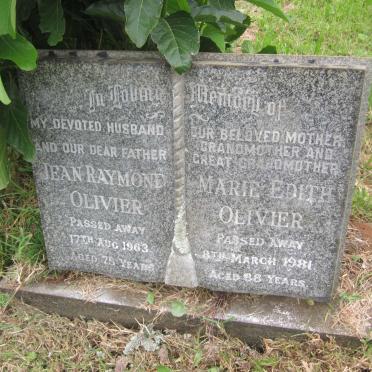 OLIVIER Jean Raymond -1963 &amp; Marie Edith -1981