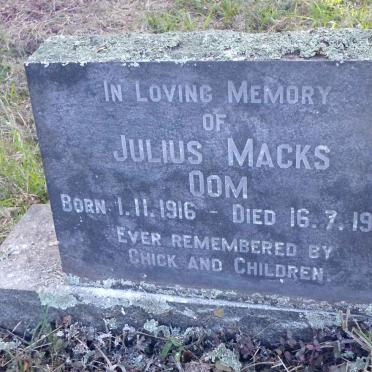 OOM Julius Macks 1916-1965