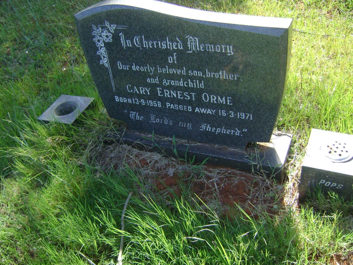 ORME Gary Ernest 1958-1971