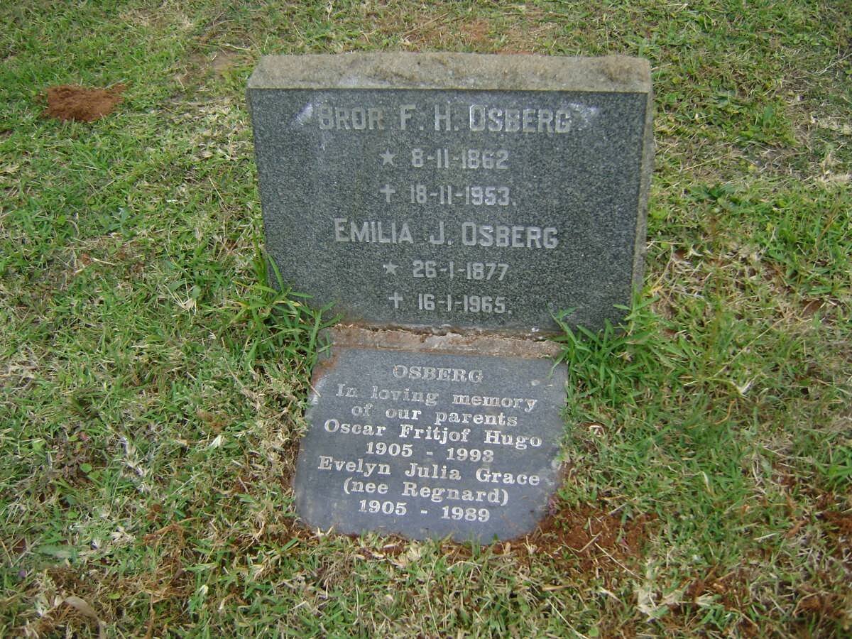 OSBERG Bror F.H. 1862-1953 &amp; Emelia J. 1877-1965 :: HUGO Oscar Fritjof 1905-1993 &amp; Evelyn Julia Grace REGNARD 1905-1989