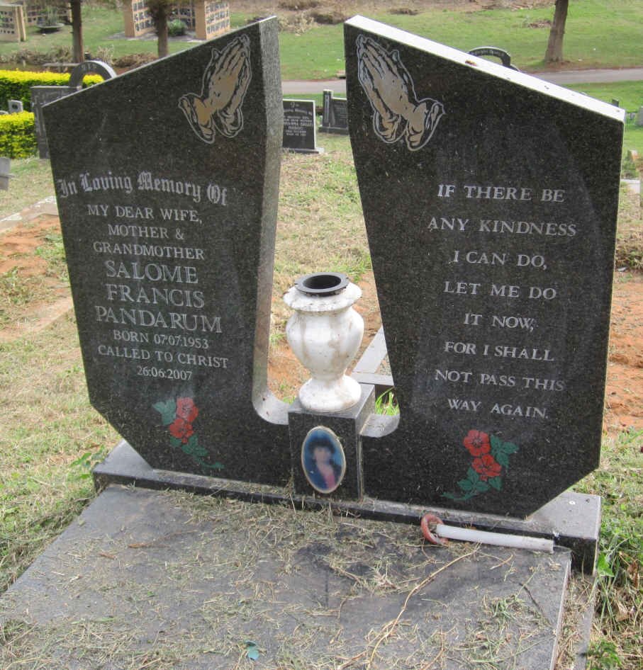 PANDARUM Salome Francis 1953-2007