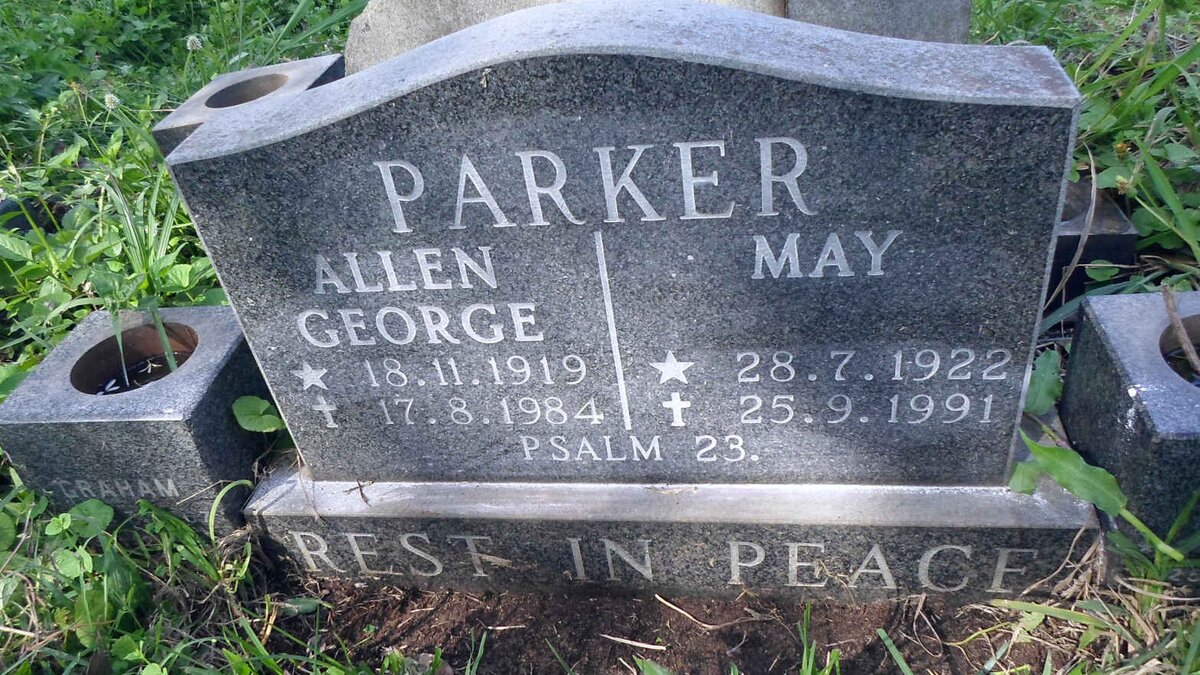 PARKER Allen George 1919-1984 &amp; May 1922-1991