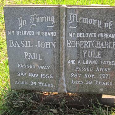 PAUL Basil John -1955 :: YULE Robert Charles -1971