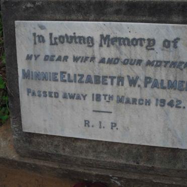 PALMER Minnie Elizabeth W. -1942