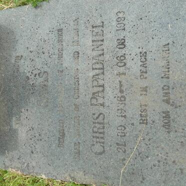 PAPADANIEL S. 1909-1967 :: PAPADANIEL Chris 1936-1993