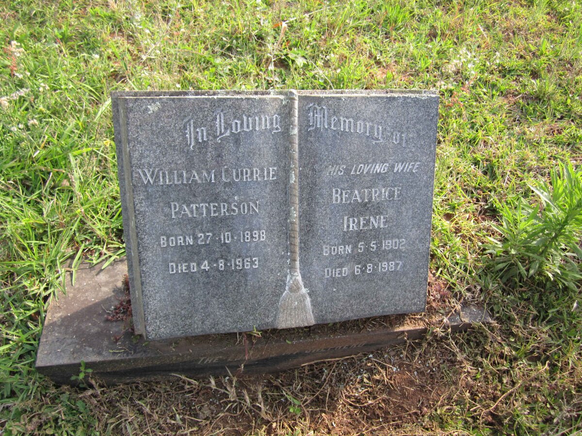PATTERSON William Currie 1898-1963 &amp; Beatrice Irene 1902-1987