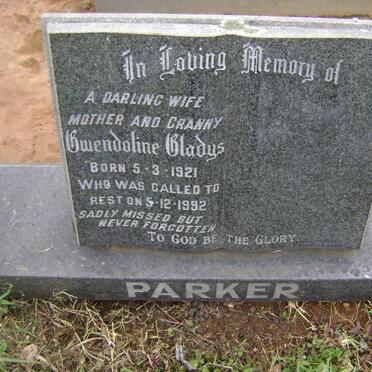 PARKER Gwendoline Gladys 1921-1992