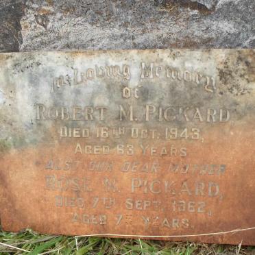 PICKARD Robert M. -1943 &amp; Rose N. -1962