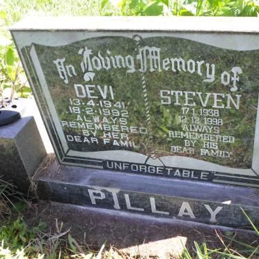PILLAY Steven 1938-1998 &amp; Devi 1941-1992