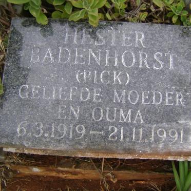 PICK Johannes Theodoris 1912-1949 &amp; Hester BADENHORST previously PICK 1919-1991 :: BOER Mara R., de nee PICK 1946-1999