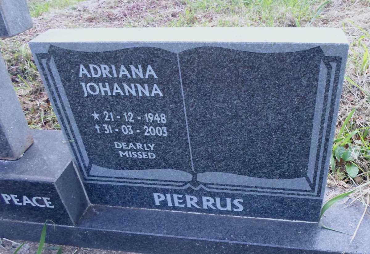 PIERRUS Adriana Johanna 1948-2003