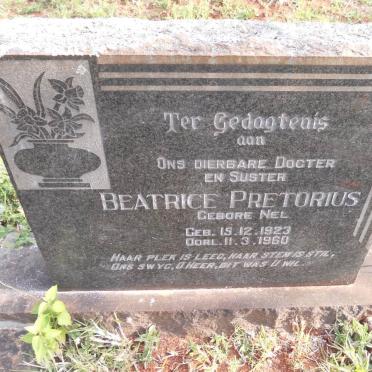 PRETORIUS Beatrice nee NEL 1923-1960