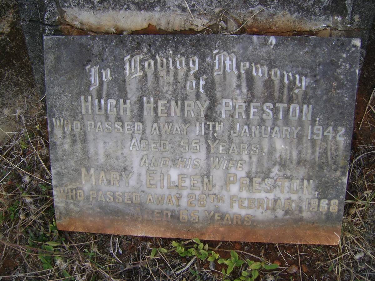 PRESTON Hugh Henry -1942 &amp; Mary Eileen -1968