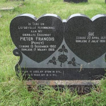 PRETORIUS Pieter Francois 1902-1968 &amp; Sue 1921-1996 