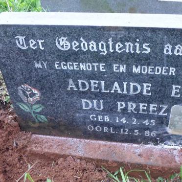 PREEZ Adelaide E., du 1945-1986 :: PREEZ Pieter, du 1963-2001