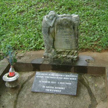 ROSCHERR Janetta Georgina 1934-1946 :: PRETORIUS Elizabeth Margaretha Christina formerly ADAMS nee ROSCHERR 1931-2009