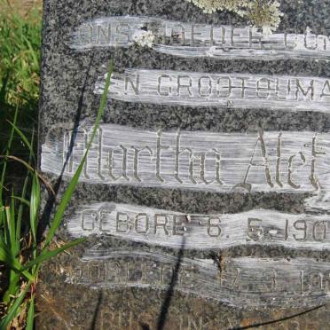 PLESSIS Martha Aletta, du 1906-1987