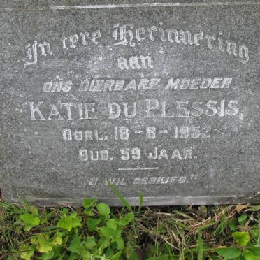 PLESSIS Katie, du -1952