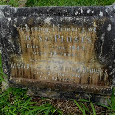 PLOWES Herbert George Victor -1948 &amp; Louisa -1943