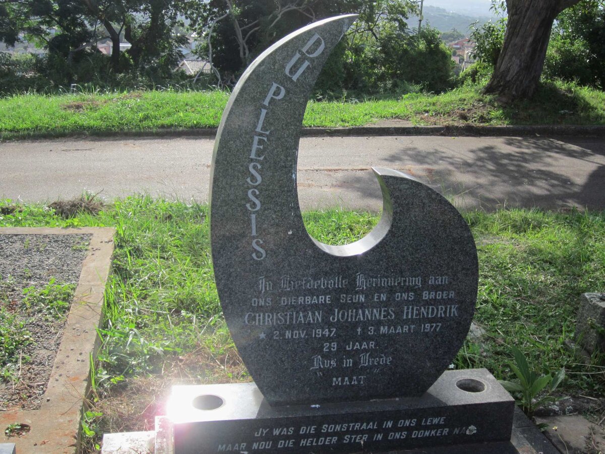 PLESSIS Christiaan Johannes Hendrik, du 1947-1977