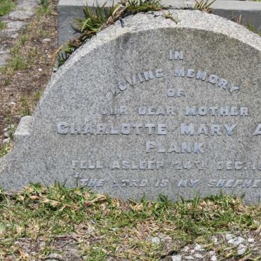 PLANK Charlotte Mary Ann -1954