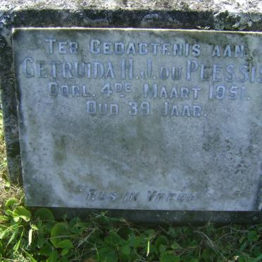 PLESSIS Getruida H.J., du -1951
