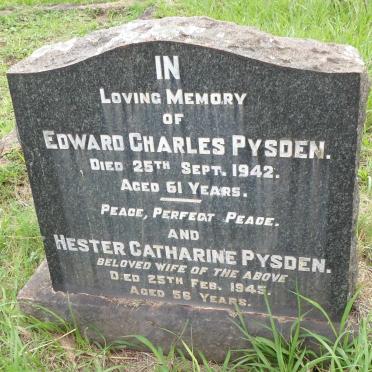 PYSDEN Edward Charles -1942 &amp; Hester Catharine -1945