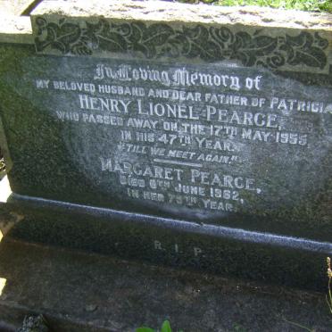 PEARCE Henry Lionel -1955 &amp; Margaret -1962