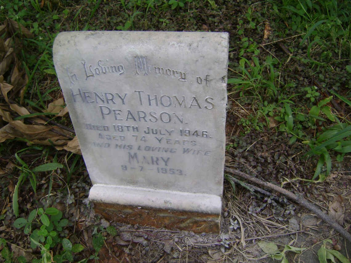 PEARSON Henry Thomas -1946 &amp; Mary -1953