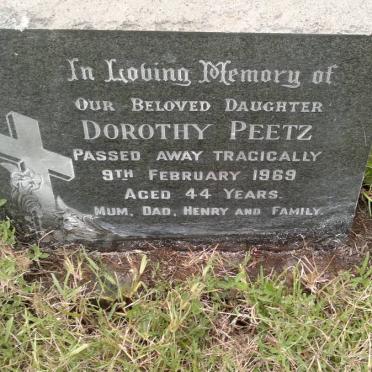 PEETZ Dorothy -1969