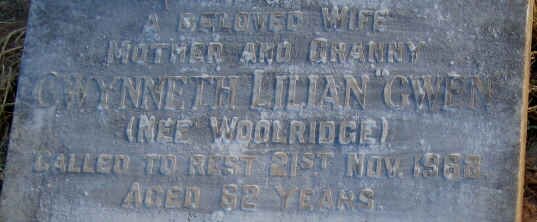 PEYTON  Gwyneth Lilian nee WOOLRIDGE -1968