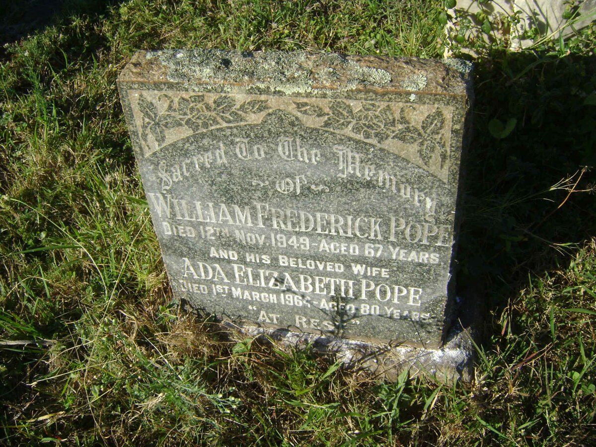 POPE William Frederick -1949 &amp; Ada Elizabeth -1964