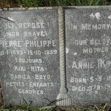 POULOPOULOS George 1922-2003 &amp; Danica nee CHAUVET 1922-1995 :: CHAUVET Pierre Philippe 1893-1959 &amp; Annie 1900-1977