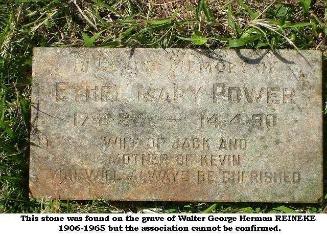 POWER Ethel Mary 1924-1990