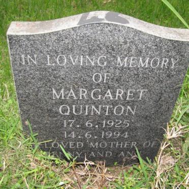 QUINTON Margaret 1925-1994