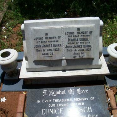 QUIRK John James -1928 &amp; Maria 1856-1937 :: QUIRK Eunice R?tsch formerly ROBINSON -1980