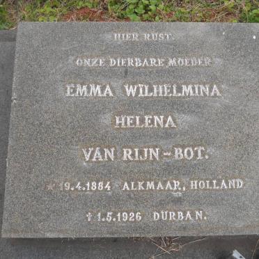 RIJN-BOT Emma Wilhelmina Helena, van 1884-1926