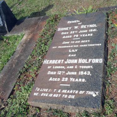 REYNOLDS Sidney W. -1941 :: HOLFORD Herbert John -1943