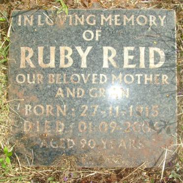 REID Ruby 1915-2006